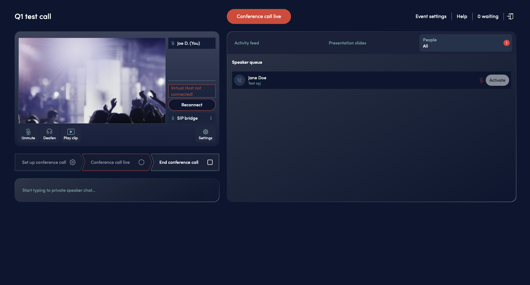 Virtual Host Dropped